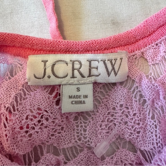J Crew Small Limited Edition Pink Open Back Lace Midi Sweater Dress Barbie Y2K - Picture 6 of 7
